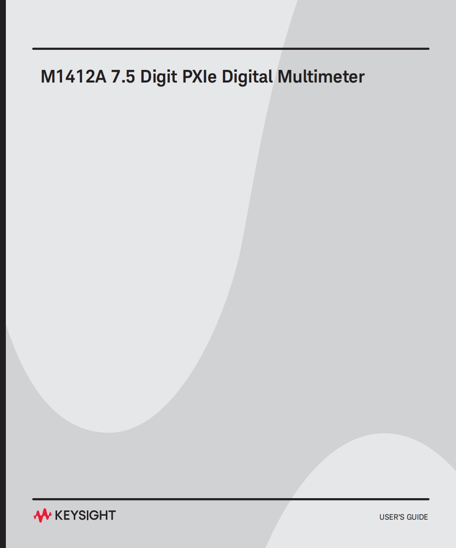 Keysight-M1412A-使用说明书手册
