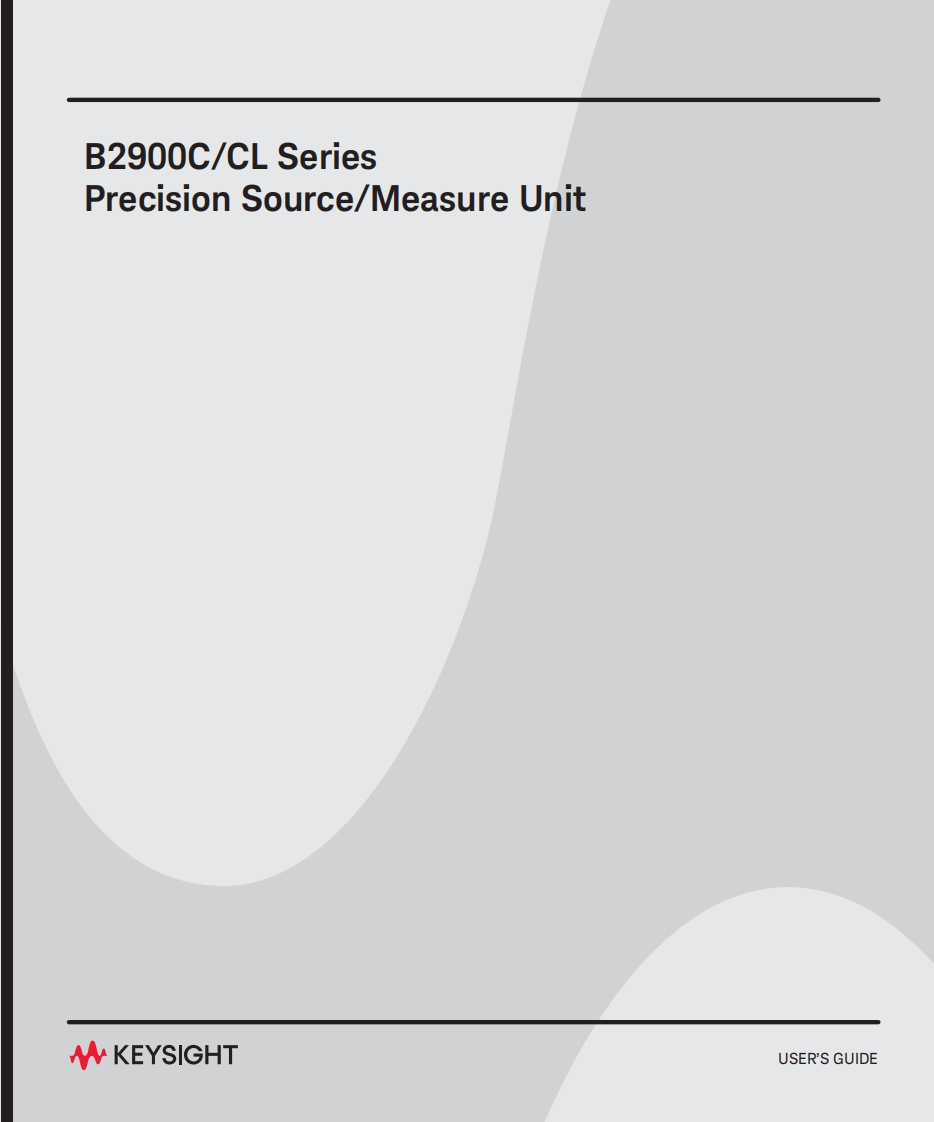 Keysight_B2900C_B2900CL_UM操作说明书手册