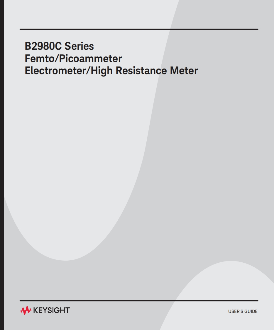 Keysight_B2980C_UM操作说明书手册