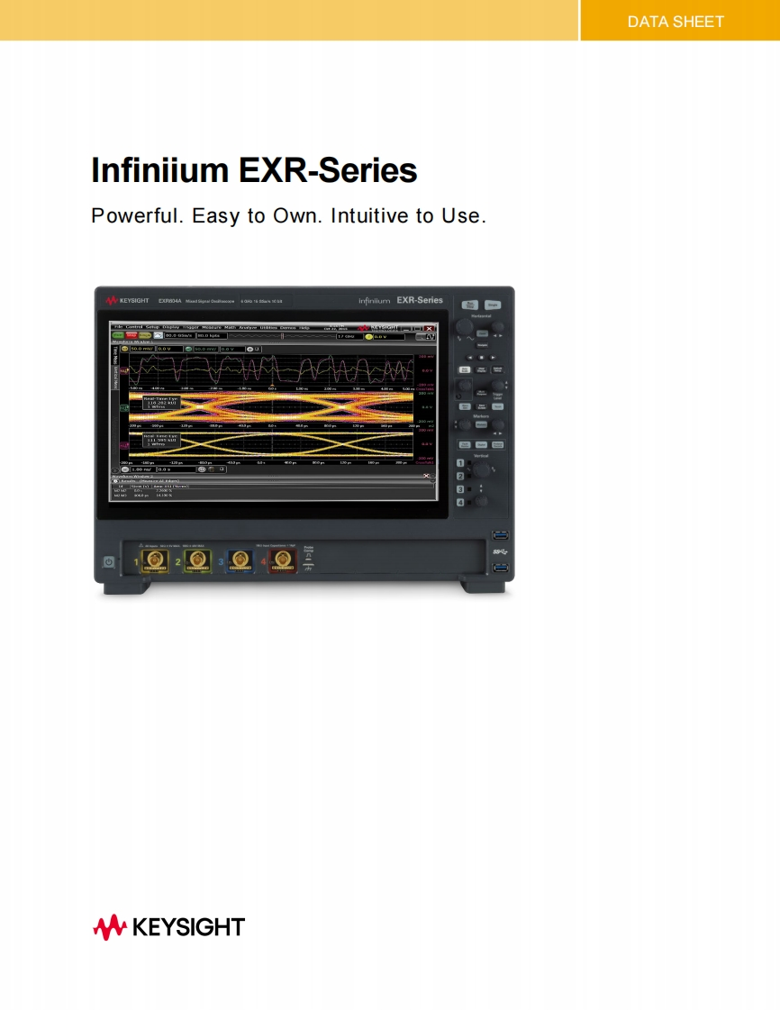 Keysight_Infiniium操作说明书手册-EXR_ds
