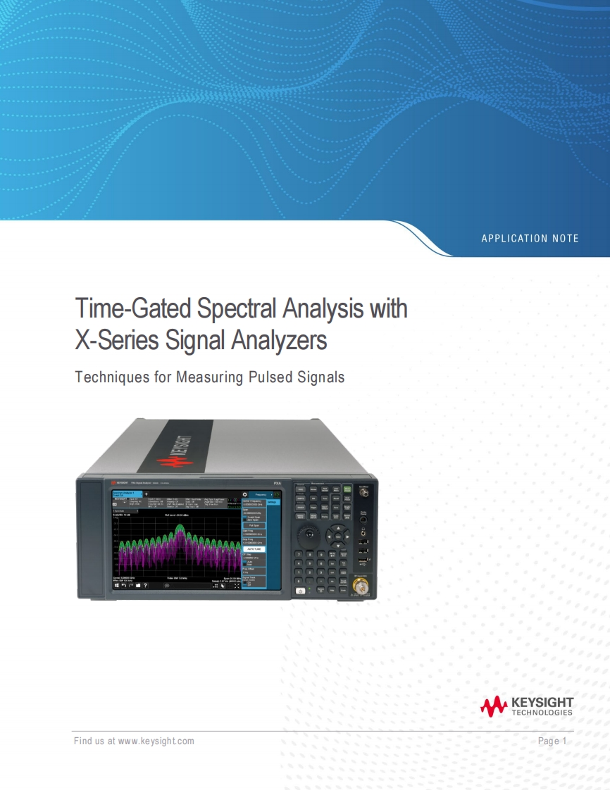 Keysight_Tim操作说明书手册e-Gated-Spectral-Analysis-with-X-Series
