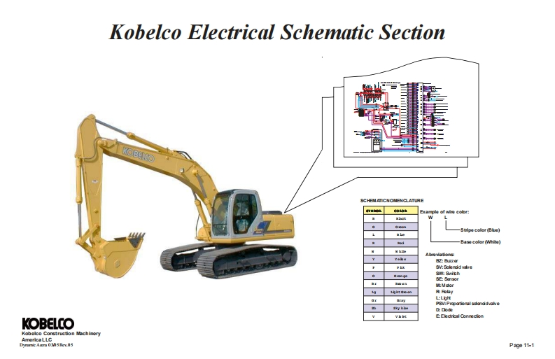 Kobelco-SK210-Hydraulic-Excavator-电器原理图手册s-PDF