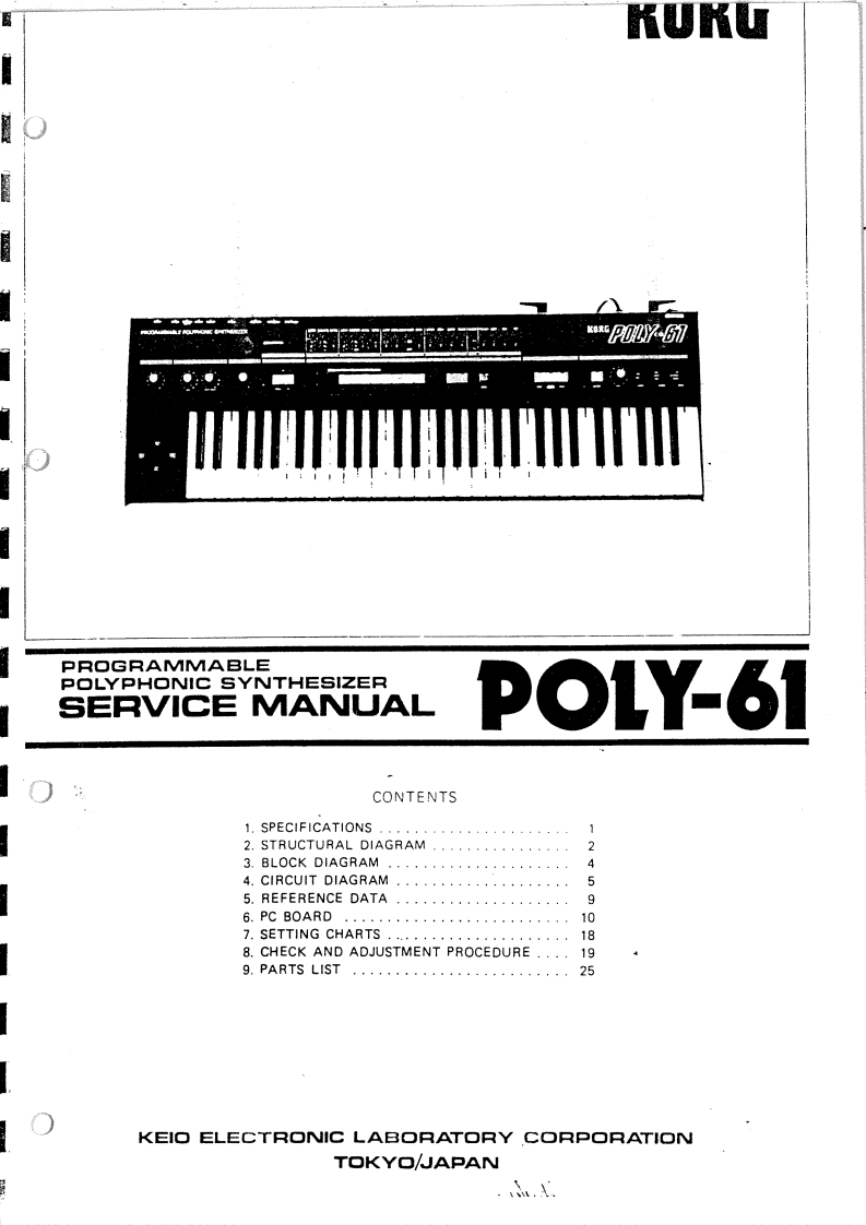 Korg-Poly-61-service-manual维修操作说明书手册