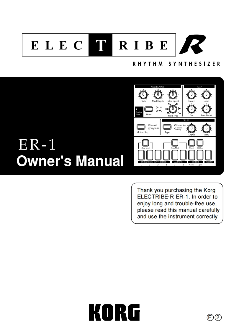 Korg-er1-user-使用说明书手册