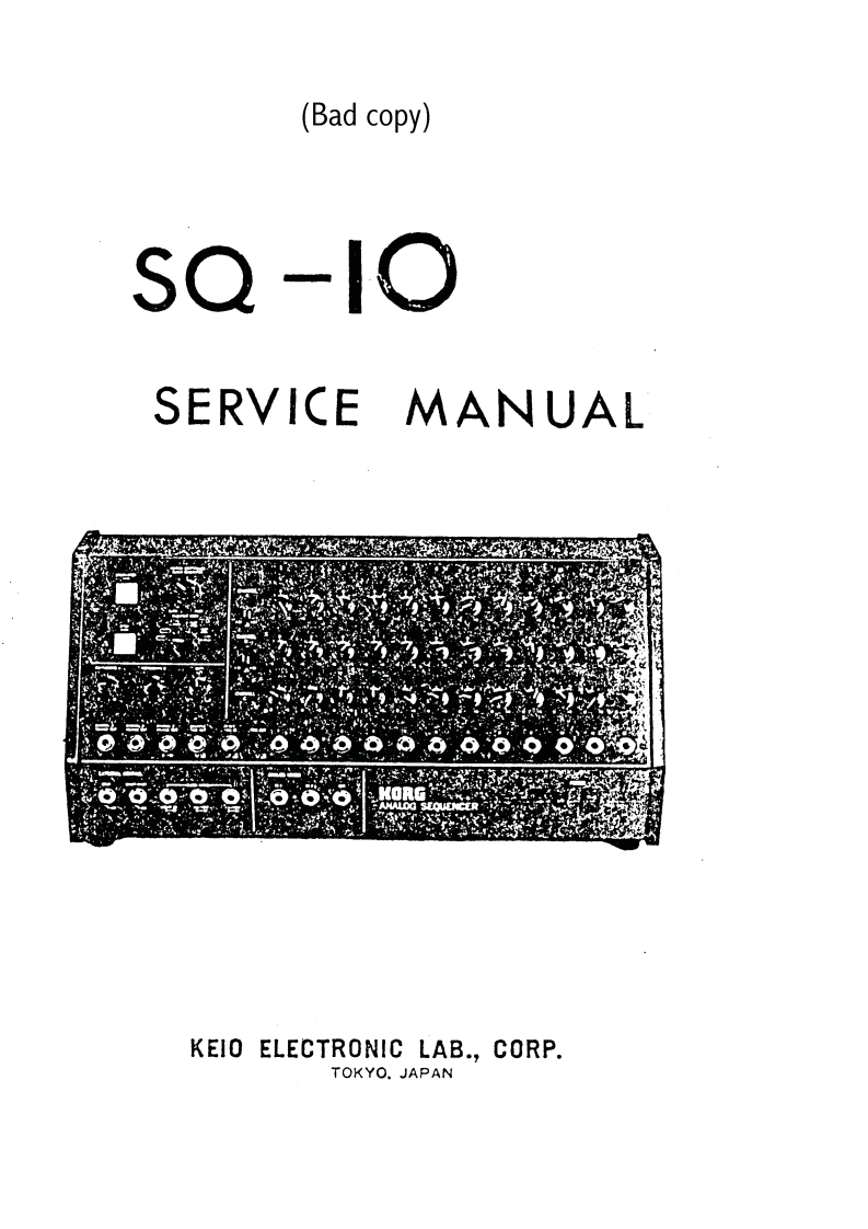 Korg_SQ-10_Sequencer_Service_Manual维修服务手册含电器原理图