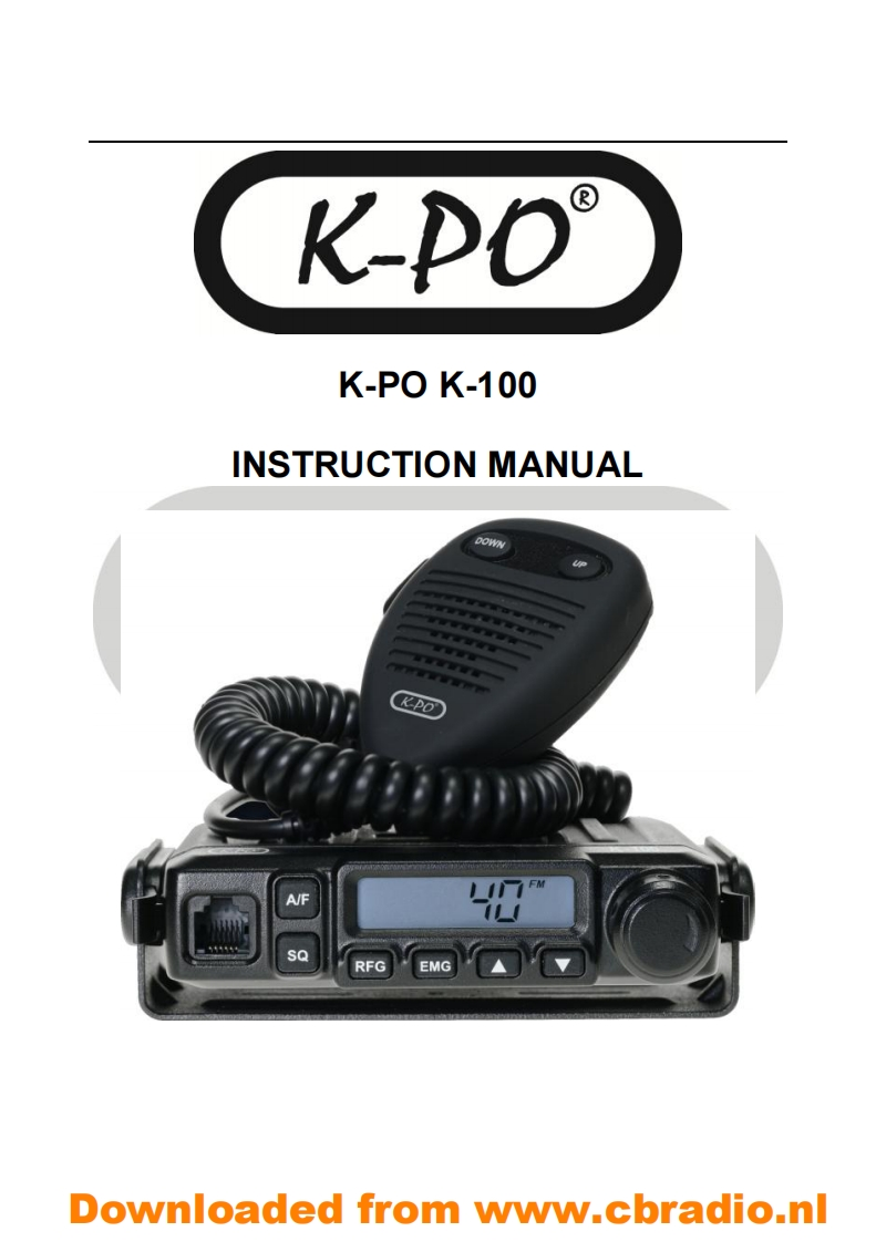 Kpo_K100_ENG操作说明书手册