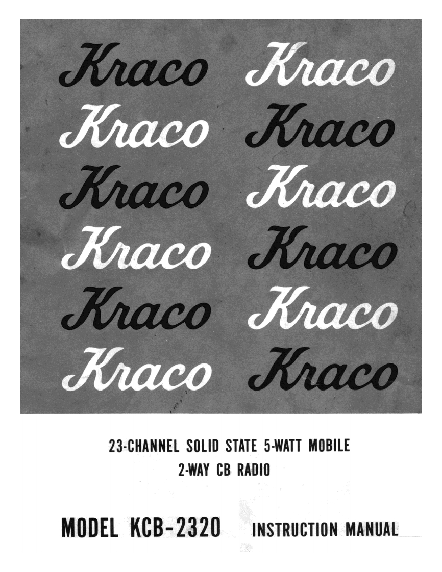 Kraco_KCB-2320_(Manual操作说明书手册)