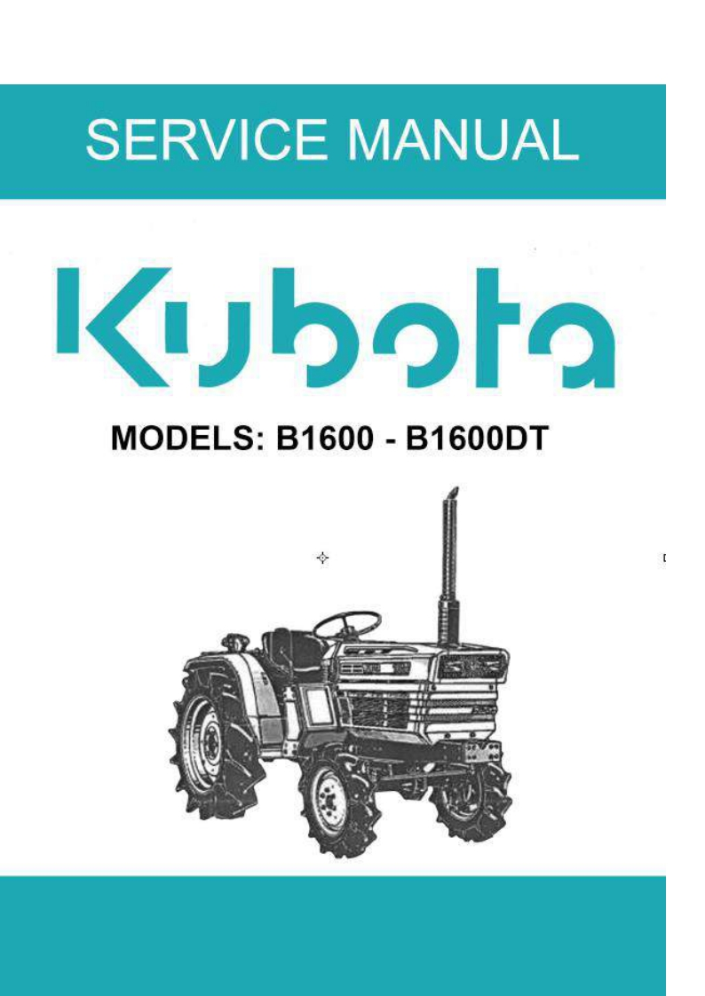 Kubota-B1600-Tractor-维修维护手册-PDF