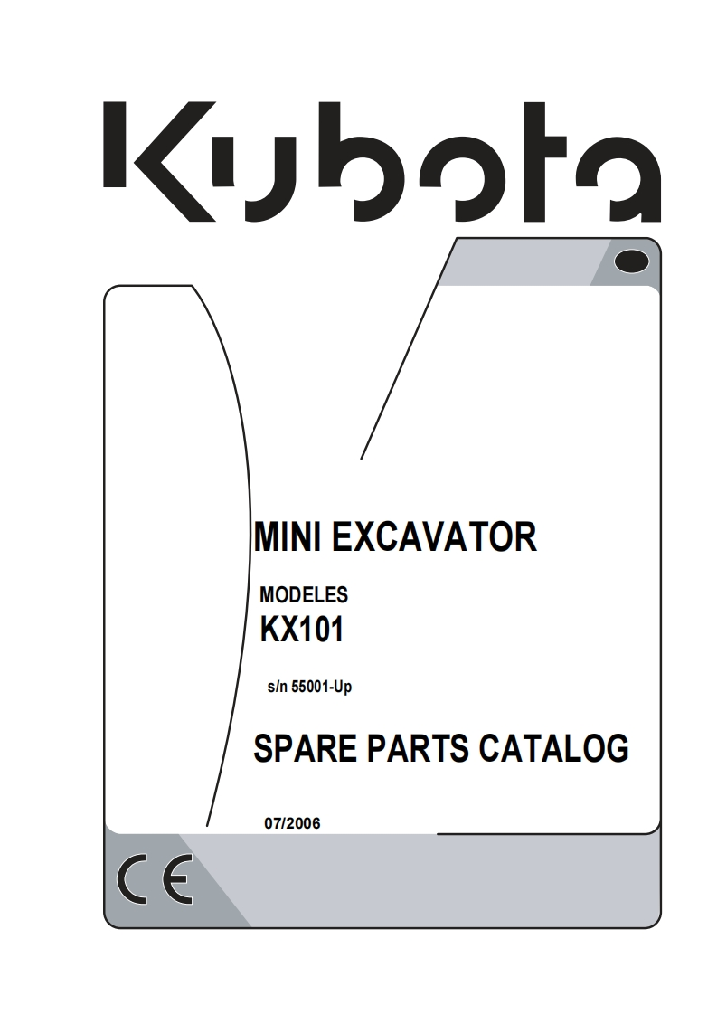 Kubota-KX101-Mini-Excavator-零部件手册-PDF