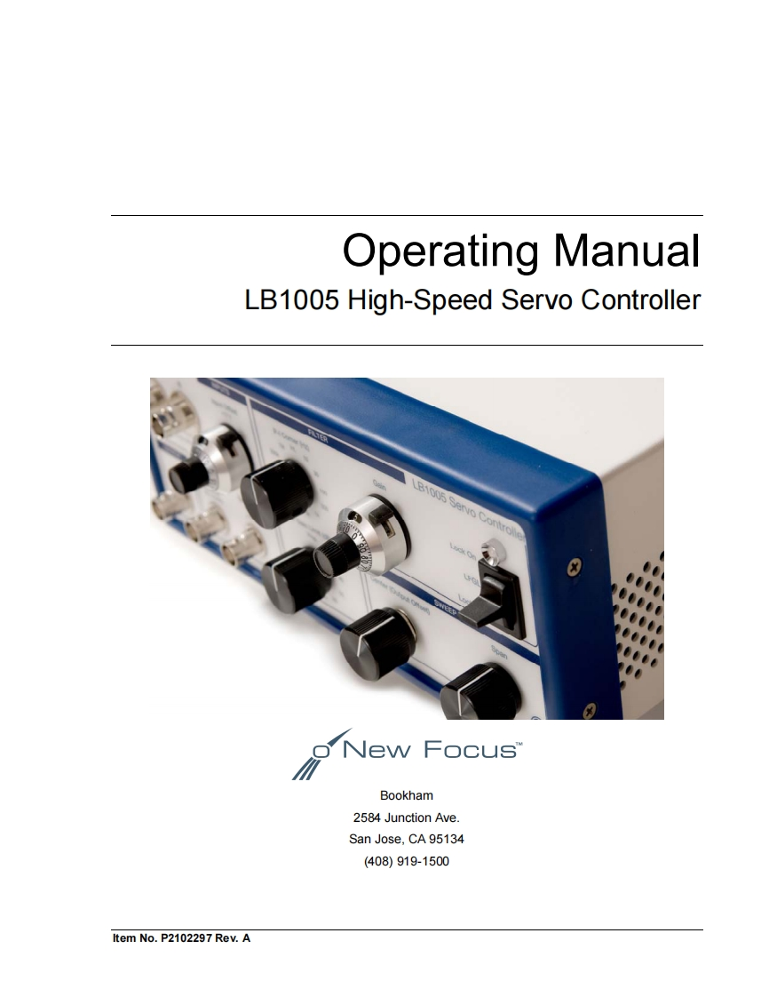 LB1005-Operating-操作说明书指南-P2102297-revA