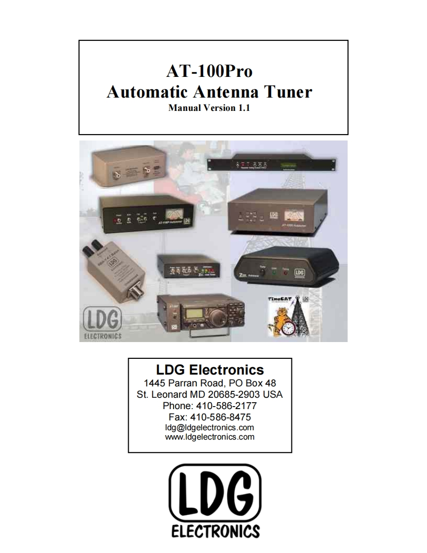 LDG_Electronics-AT-100Pro-(Manual操作说明书手册)