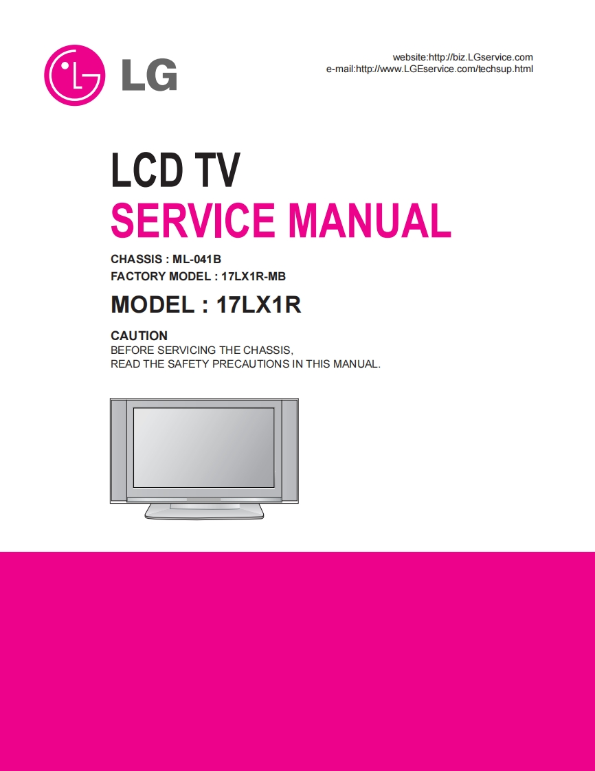 LG17LX1RLCDTVChassisML-041B维修手册电气原理图