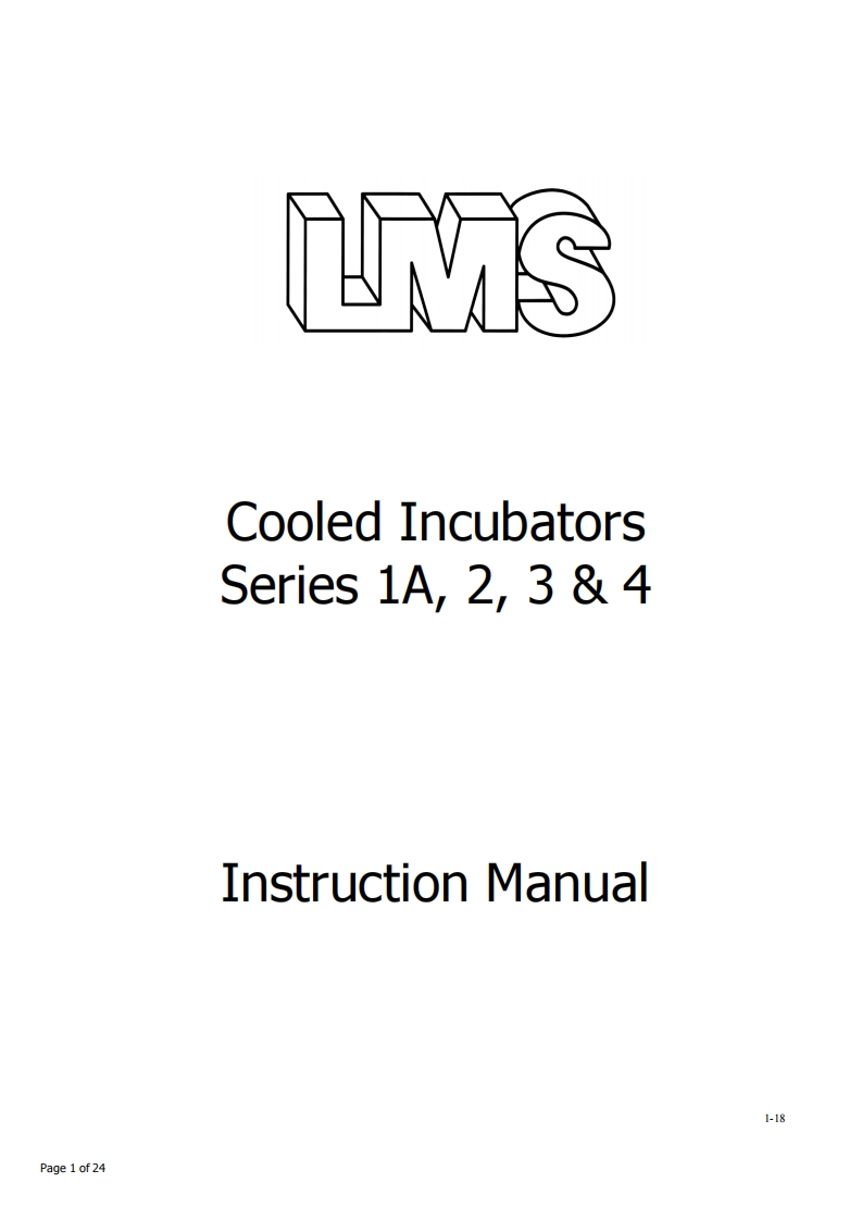 LMS_Cooled-Incubator_Series-1A-2-3-4_manual操作说明书手册