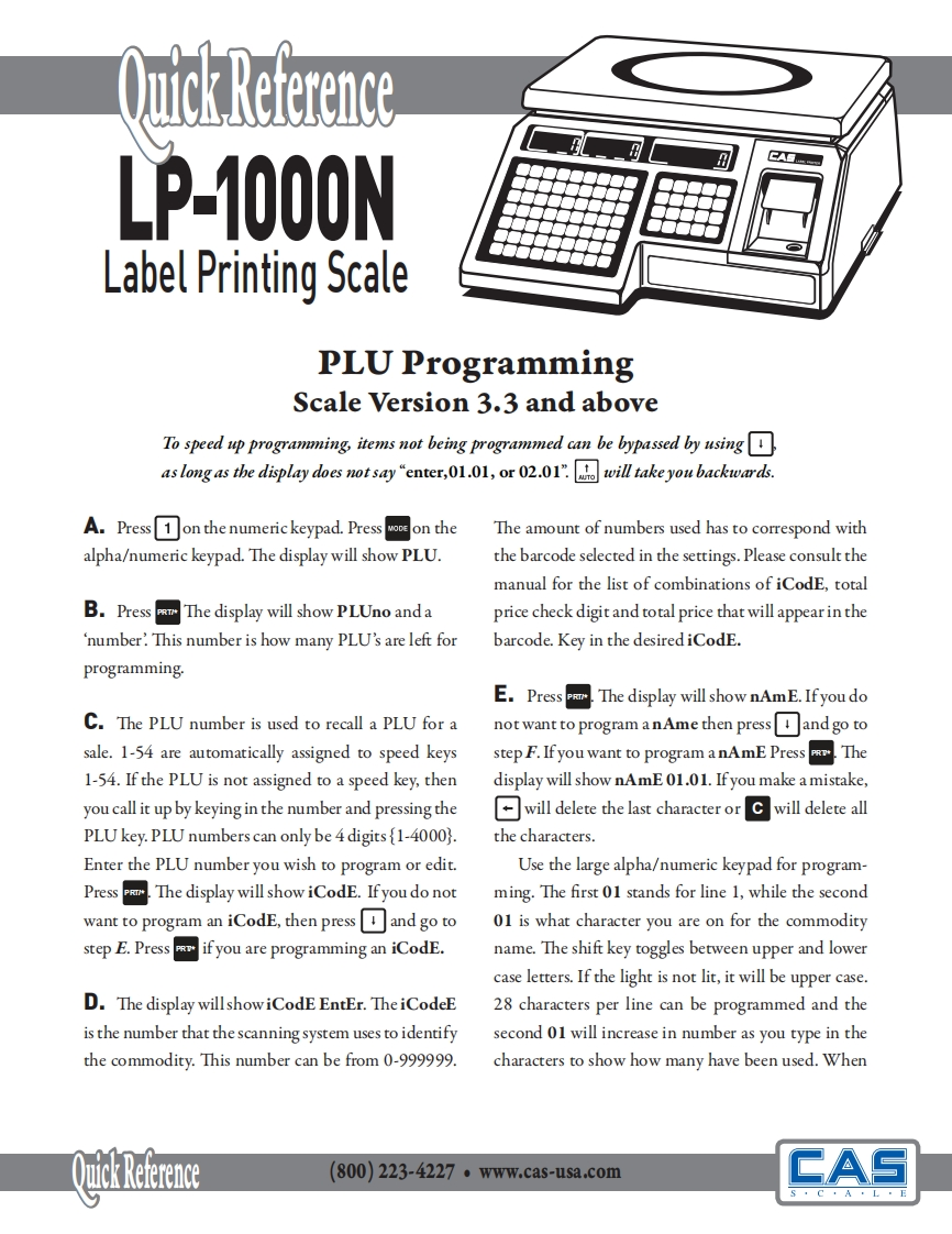 LP-1000-QR-PLU-操作说明书手册