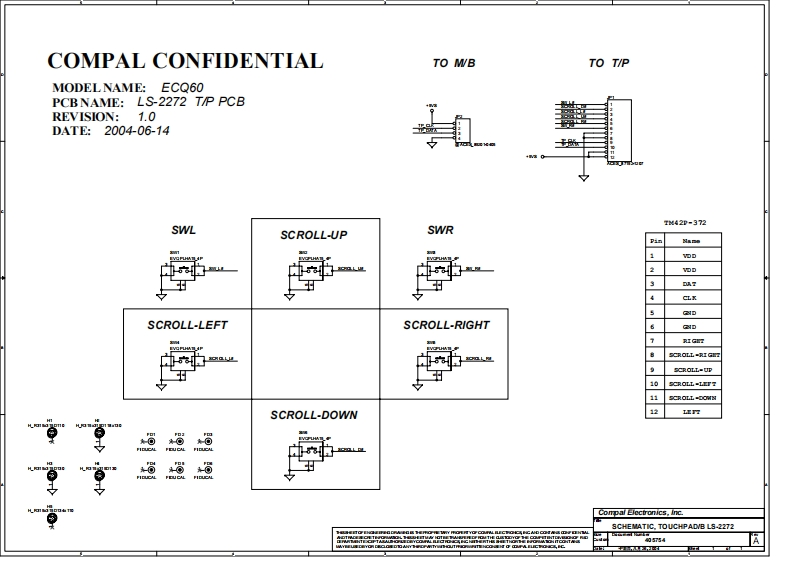 LS-2272---TOUCHPAD-REV-1.0笔记本电器原理图