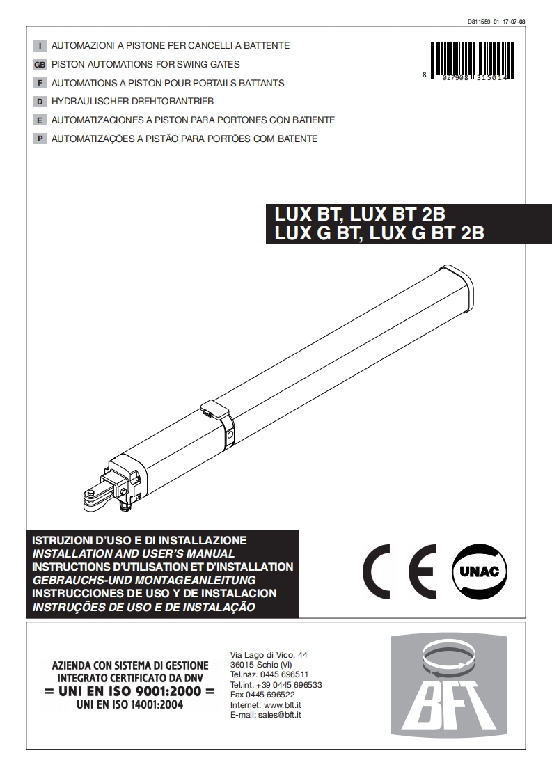 LUX-BT-Installation-操作说明书手册