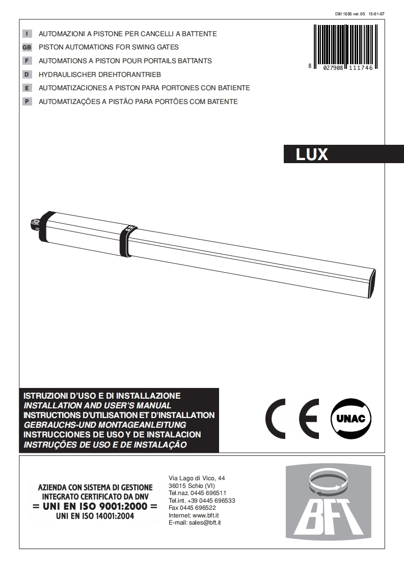 LUX-Installation-操作说明书手册