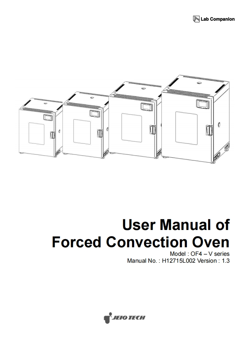 Lab-Companion-OF4-V-Forced-Convection-Oven-操作说明书手册