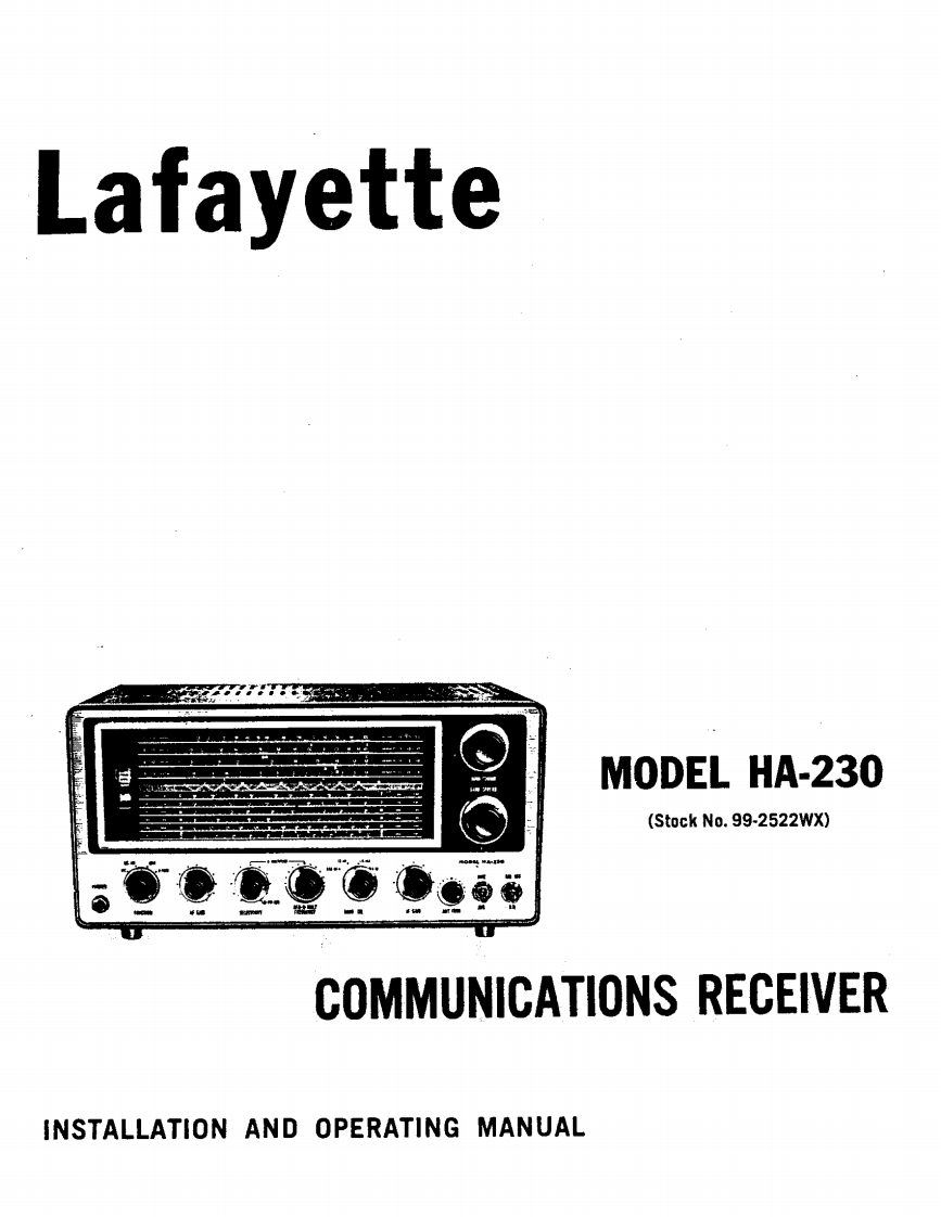 Lafayette_HA-230-(Manual操作说明书手册)