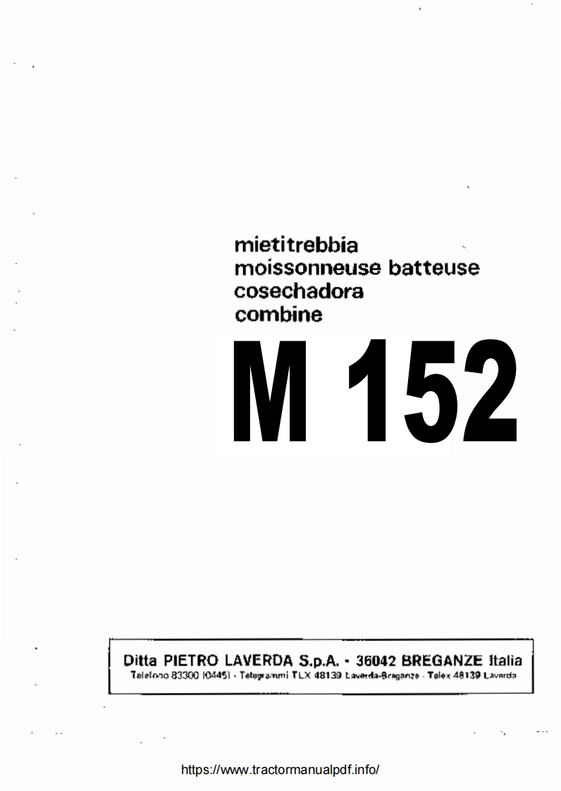 Laverda-M-152-Combine-Harvester-零部件手册ue