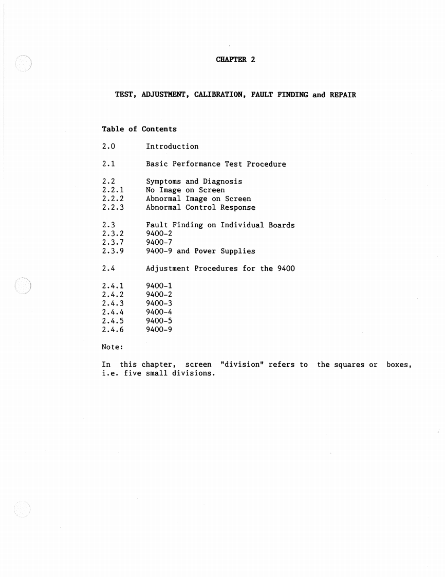 LeCroy_9400A_Chapter_2_Test_Adjustments_Calibration