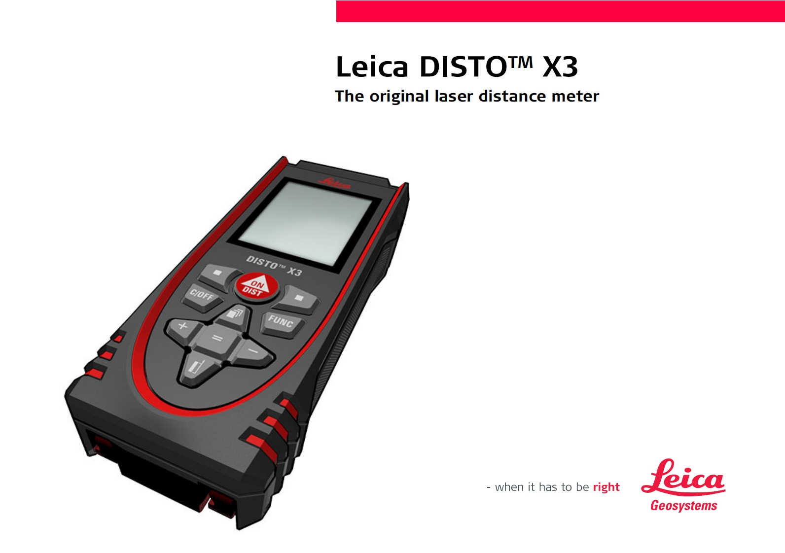Leica-Disto-X3-操作说明书手册
