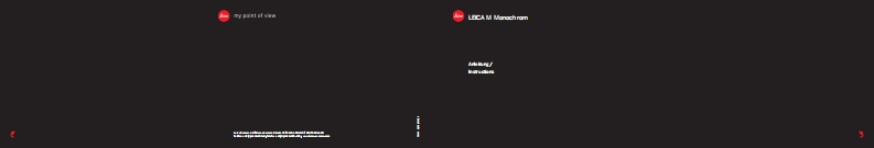 Leica-M-Monochrom-2012-M9M-DE-EN-Instruction-使用说明书手册