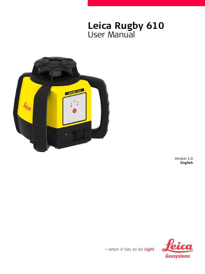 Leica-Rugby-610-操作说明书手册-Harpersurveying