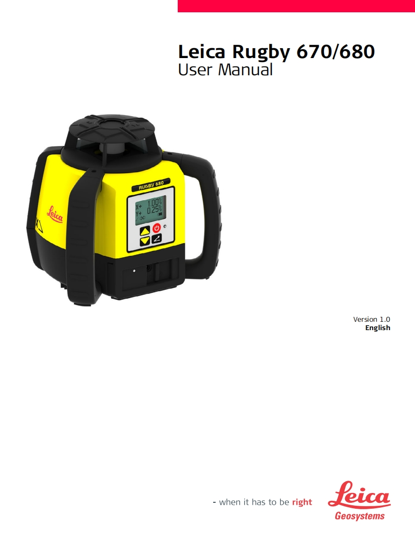 Leica-Rugby-680-操作说明书手册