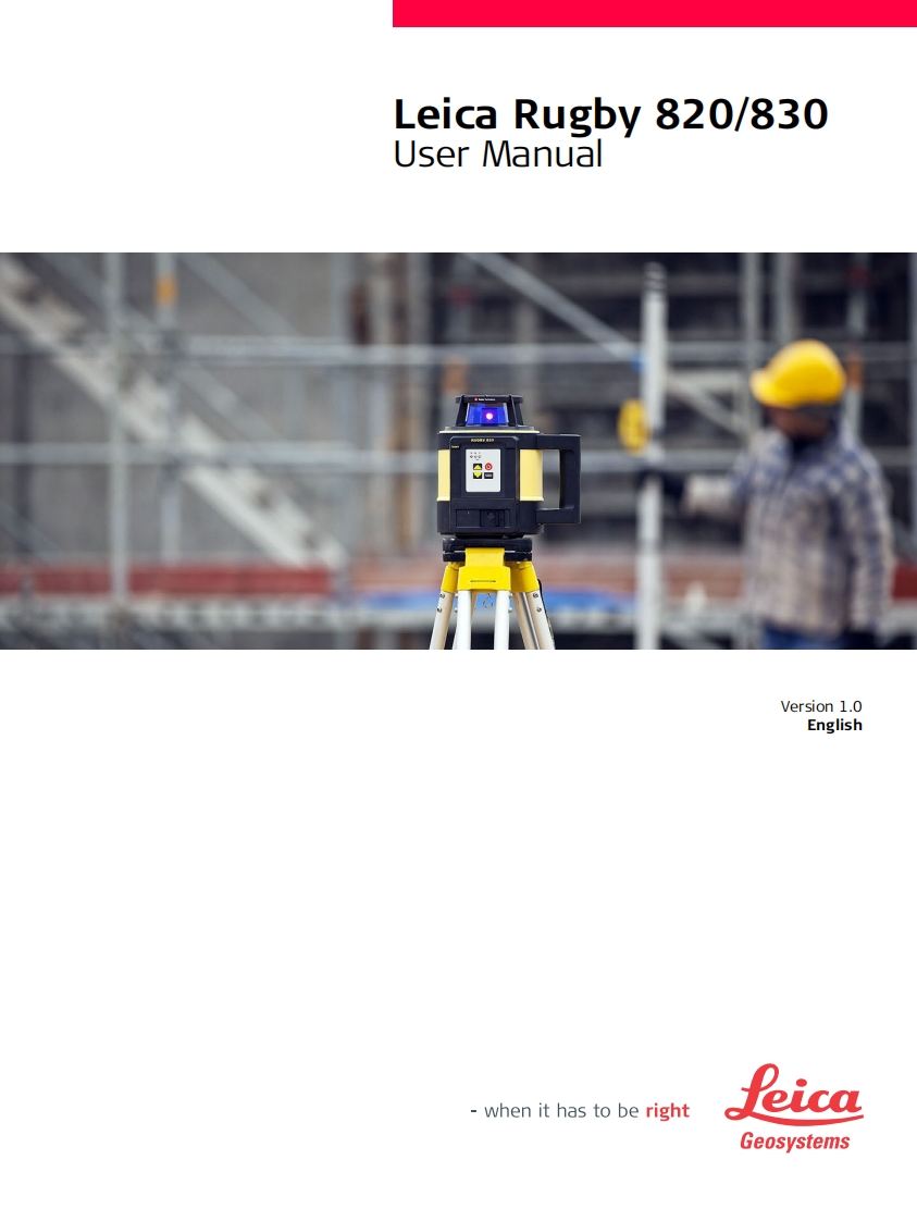 Leica-Rugby-820-and-830-操作说明书手册