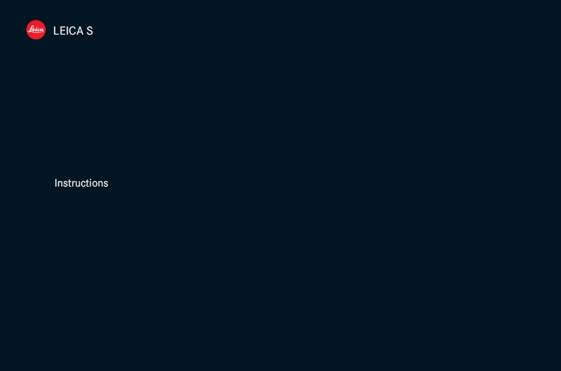 Leica-S-006-EN-instruction-使用说明书手册