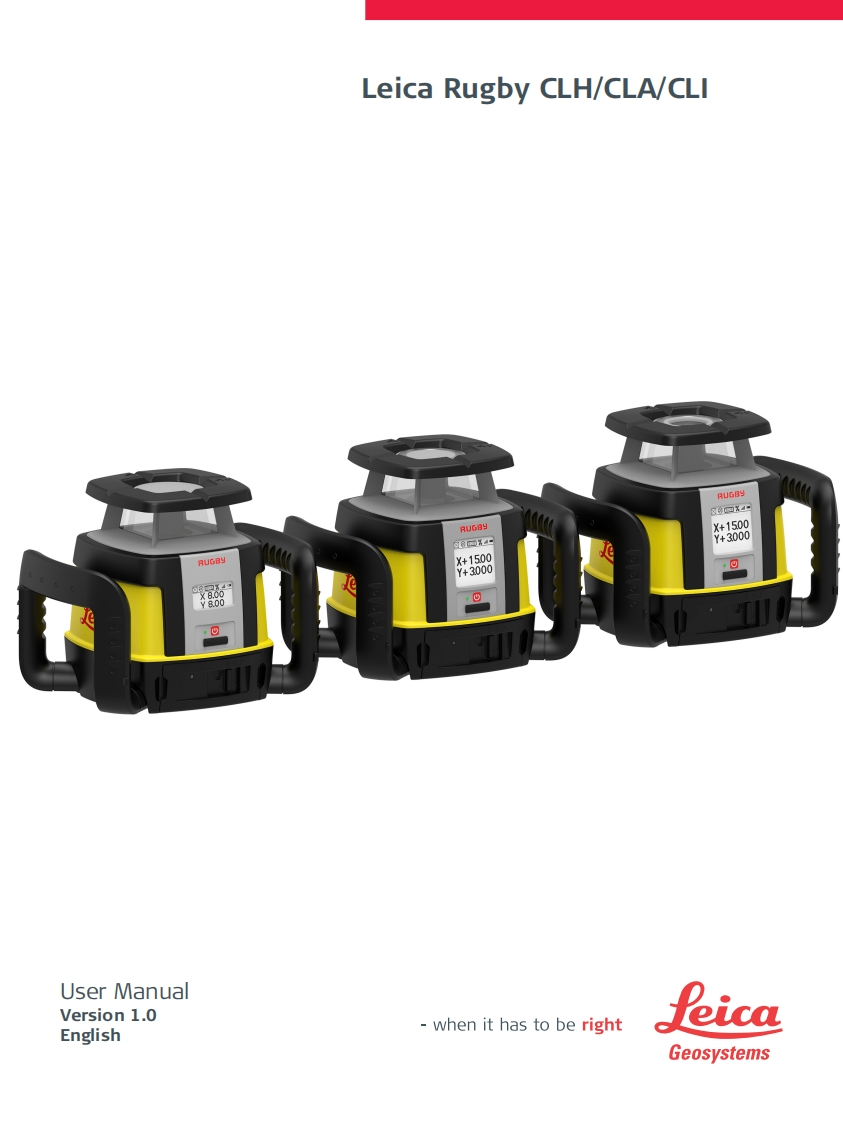 Leica_Rugby_CLH_CLA_CLI_User_操作说明书手册