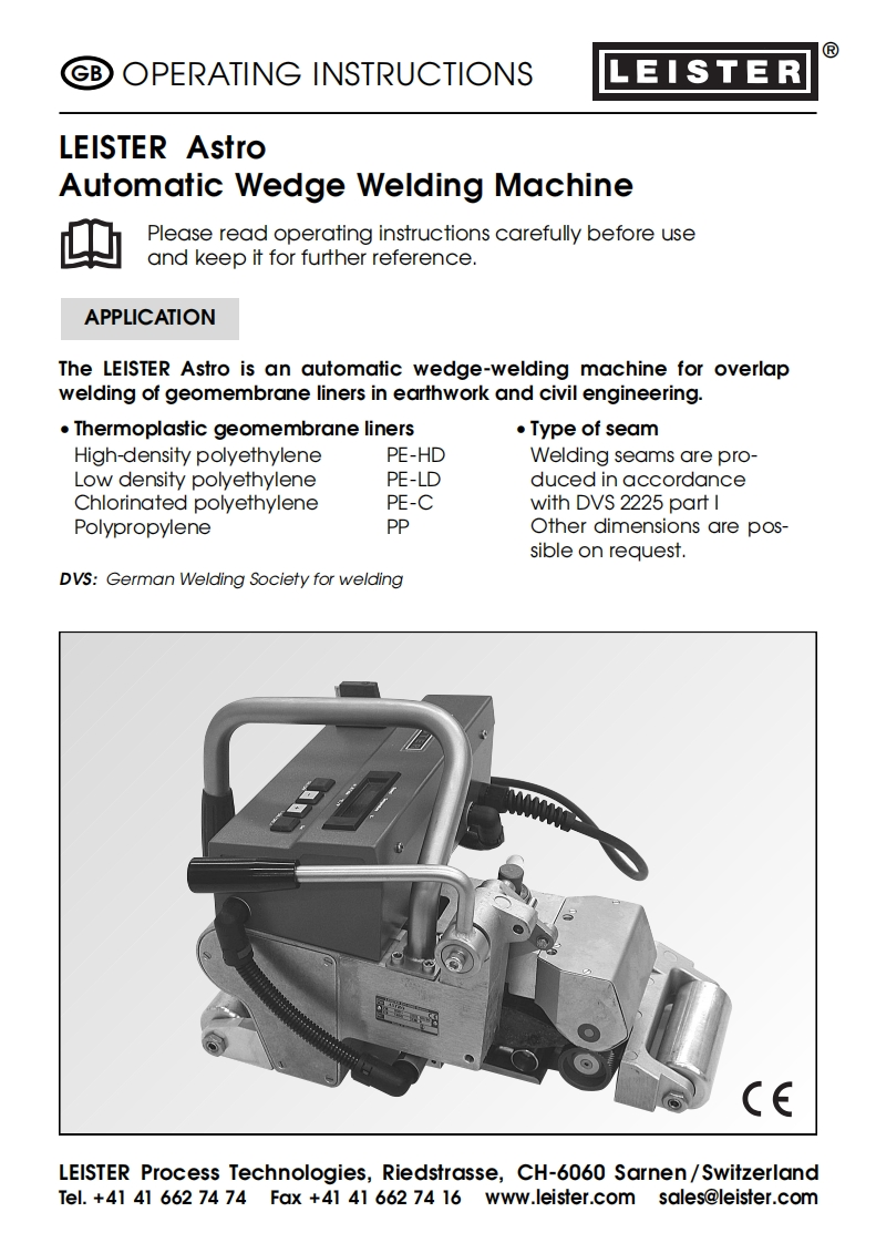 Leister-Astro-User-Manual操作说明书手册新质力文库 - 聚焦新质生产力发展的数字化知识库_行业洞察 / 理论成果 / 实践指南免费下载新质力文库