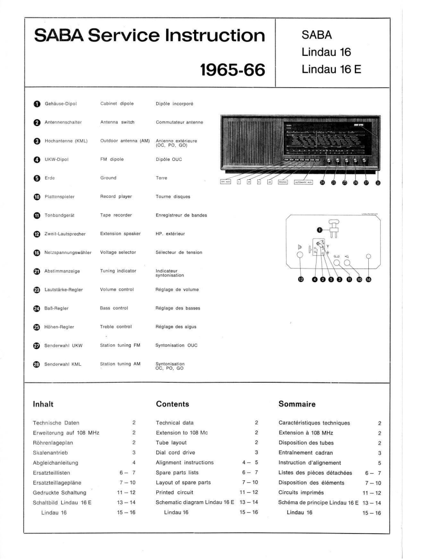 Lindau-16-Service-Manual维修操作说明书手册