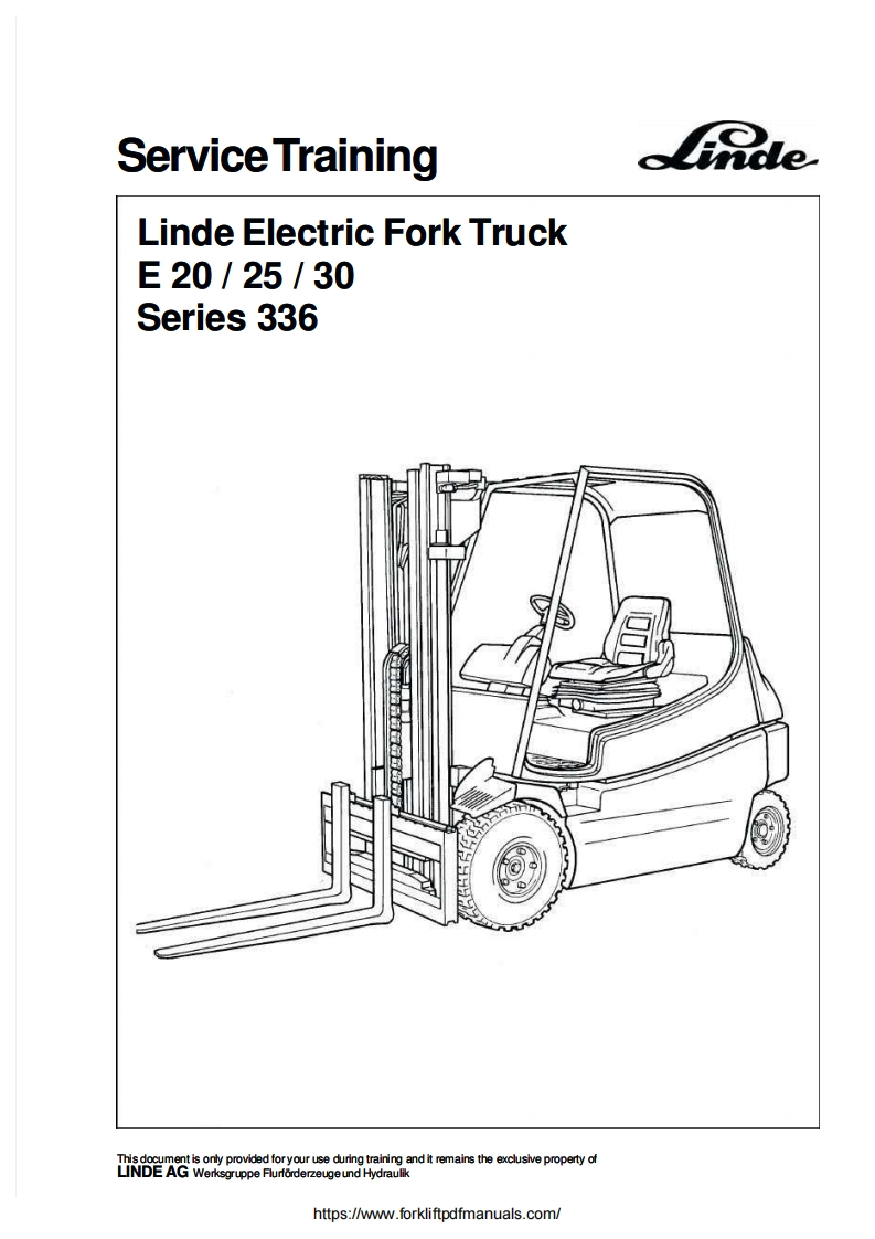 Linde-E20-25-30-Forklift-Trucks-维修维护手册-PDF
