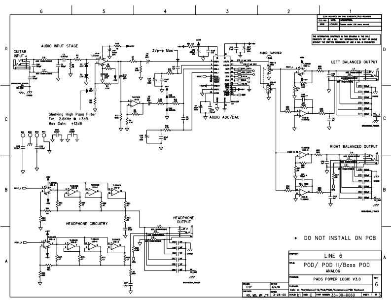 Line_6_Bass_POD_Service_Manual维修服务手册含电器原理图