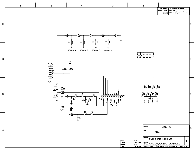 Line_6_FB4_Footswitch_Service_Manual维修服务手册含电器原理图