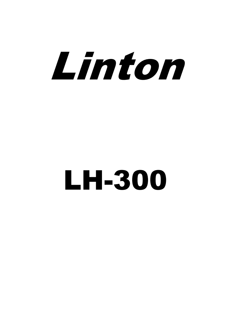 Linton_LH-300操作说明书手册