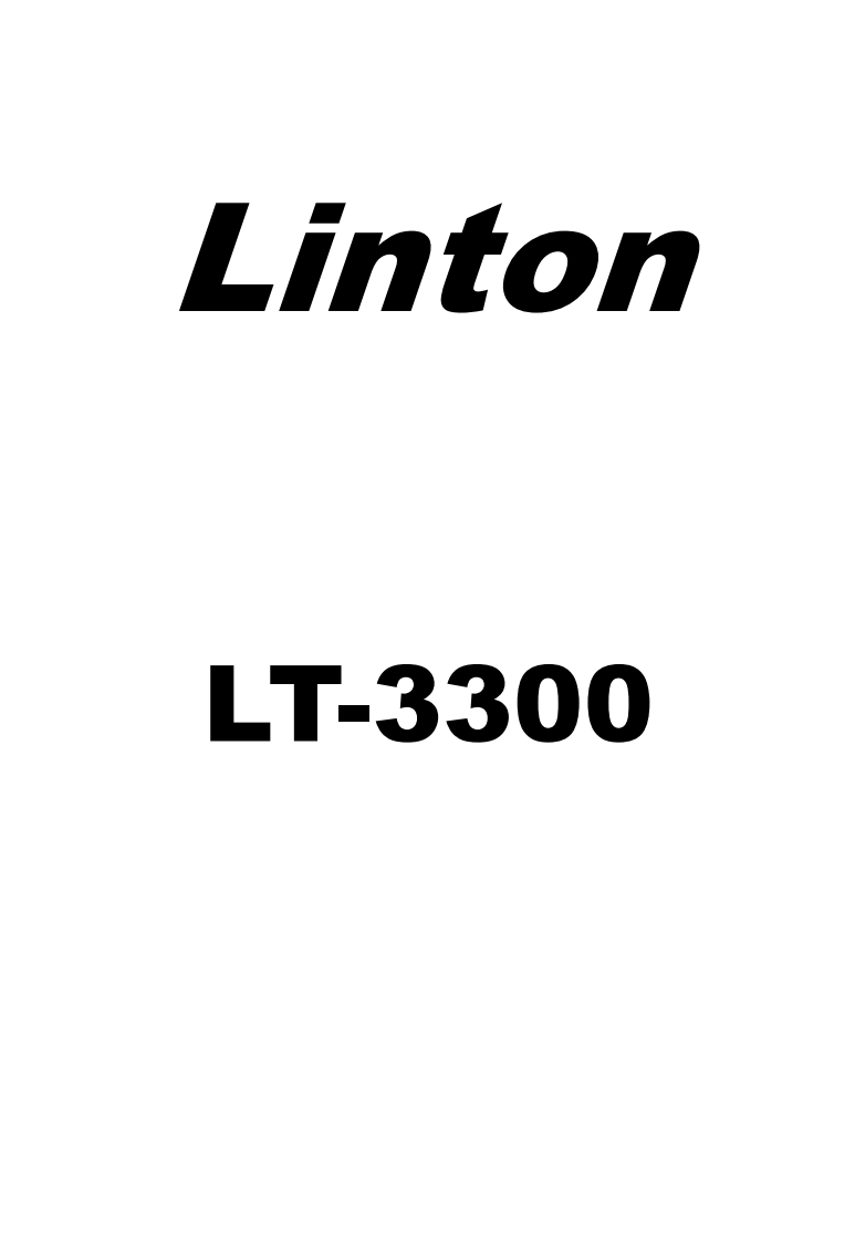 Linton_LT-3300操作说明书手册