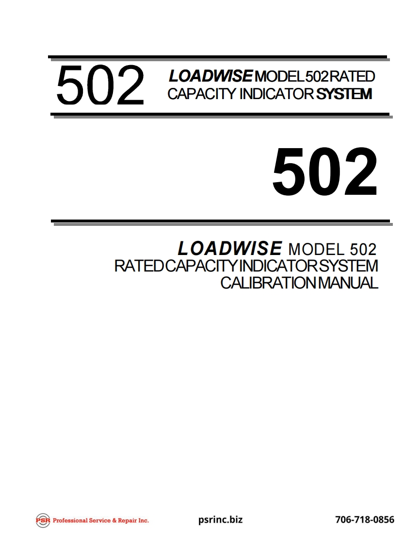 Loadwise-502-RCI-校准说明书手册