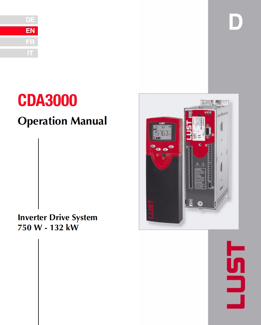 Lust-CDA-Inverter-Servo-Drive-操作说明书手册