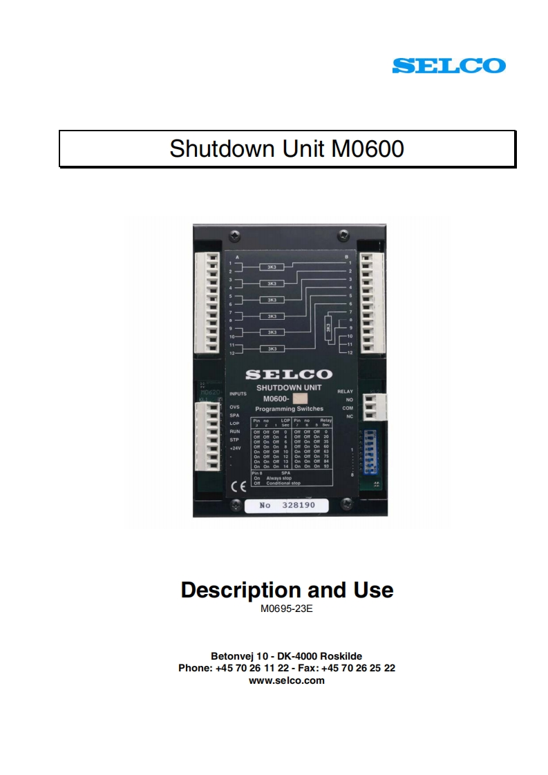 M0600-Manual使用说明书手册