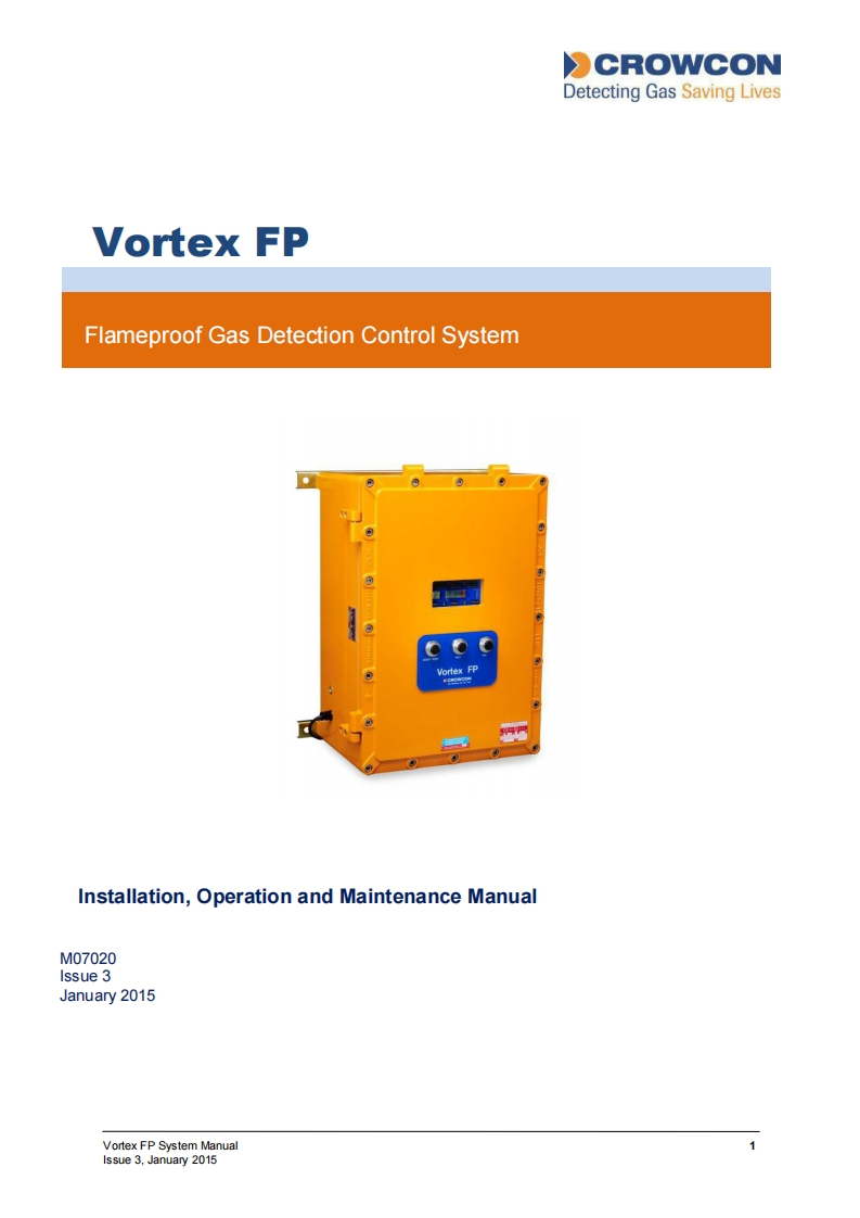 M07020-Vortex-FP-手册说明书指南-Iss-3-Jan-15