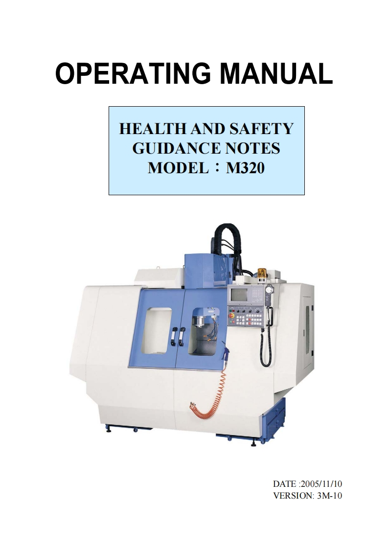 M320Operation安装调试说明书手册