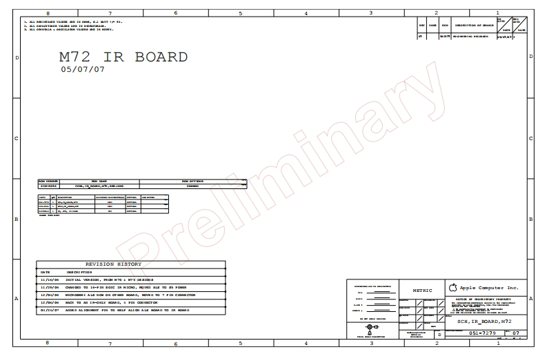 M72-IR-BOARD---051-7279笔记本电器原理图
