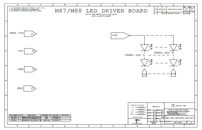 M87-LED-DRIVER-BOARD---051-7482笔记本电器原理图