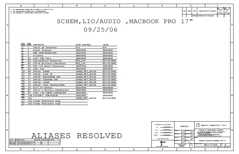 MACBOOK-PRO-17-LIO-AUDIO---051-7165-RESOLVED笔记本电器原理图