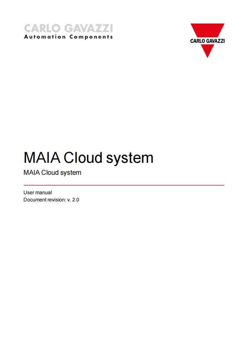 MAIA_Cloud_E标准安装操作说明书手册