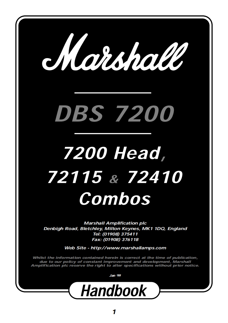 MARSHALLdbs-7200-操作说明书手册