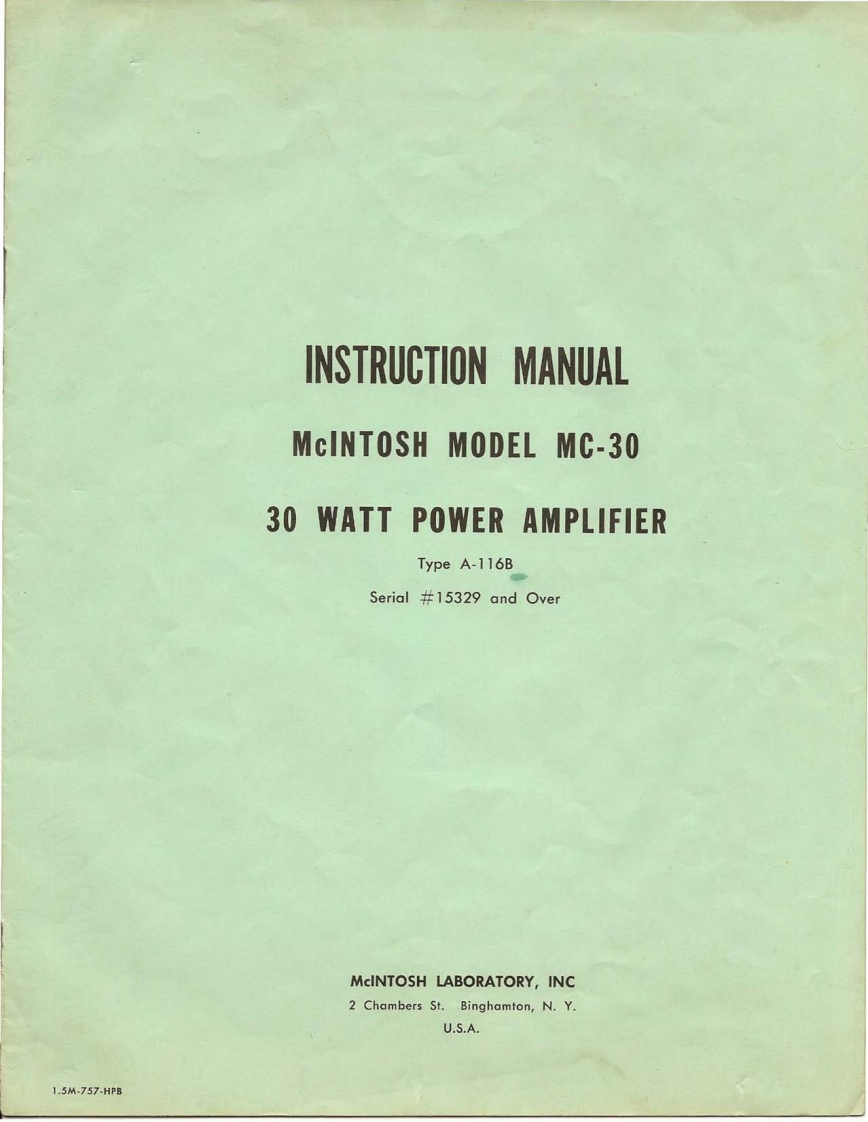 MARSHALLmc30-owners-使用说明书手册